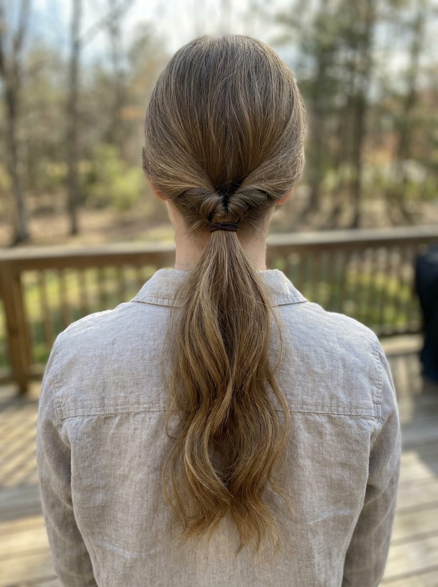 Twisted Low Ponytail - Schnelle Morgenfrisur